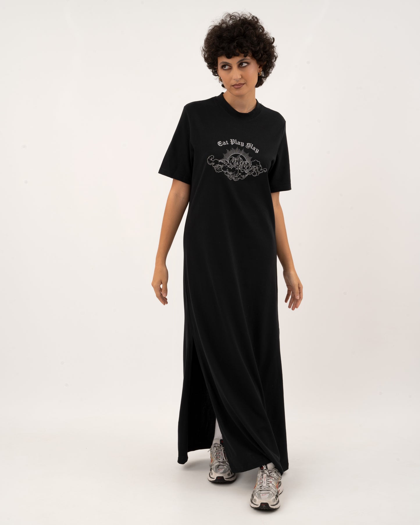 Eat Play Slay - Black Maxi Dress