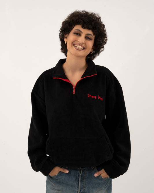 Mood Poisoning - Black Fleece Half-Zipped