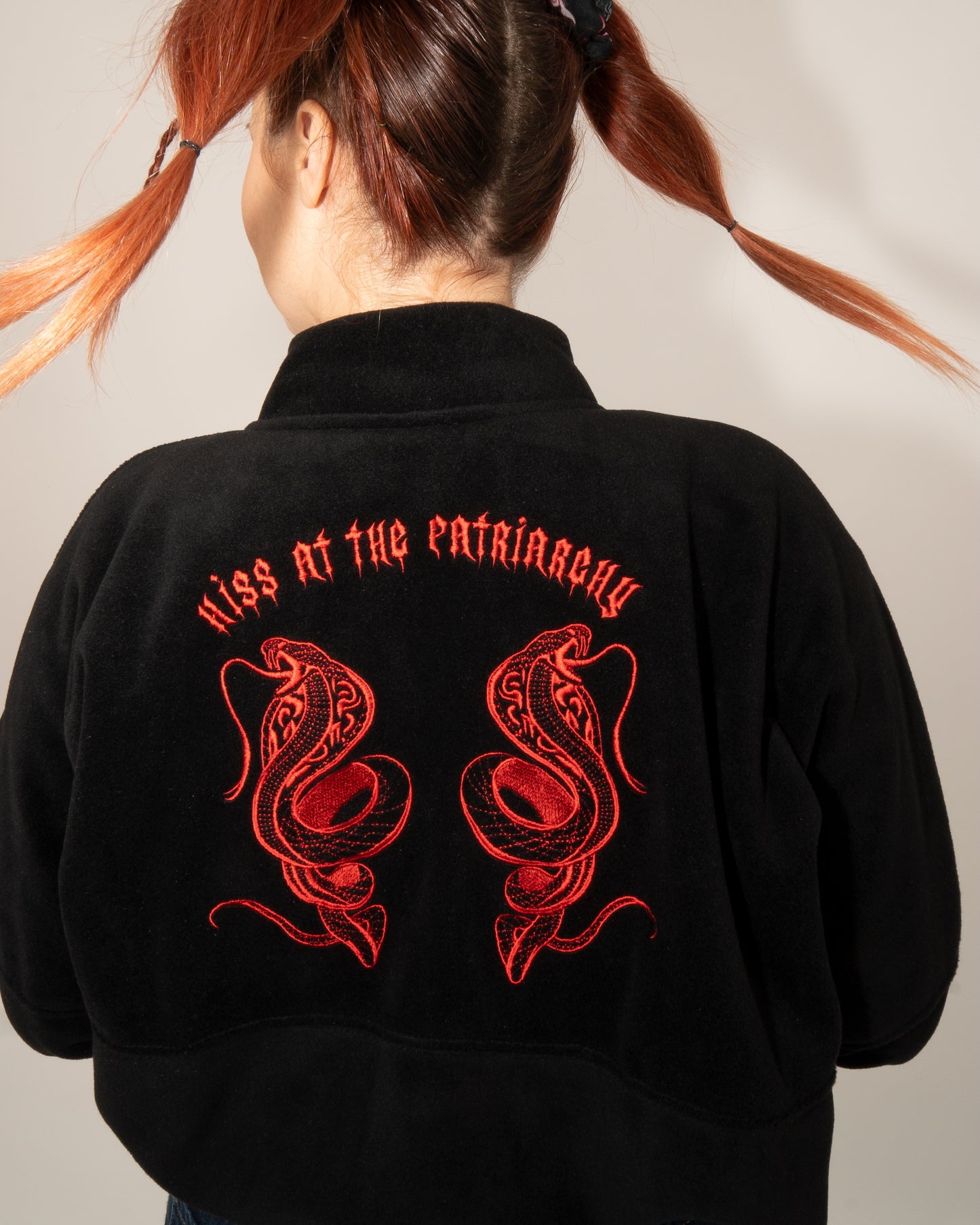 Hiss At the Patriarchy - Black Fleece Jacket