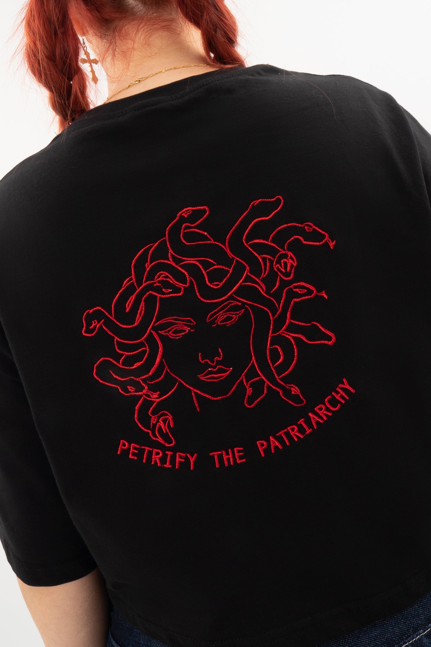 Petrify The Patriarchy - Black Crop T-Shirt