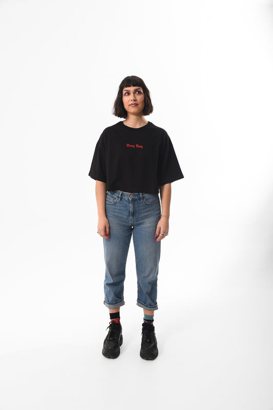 Petrify the Patriarchy - Black Crop Tshirt