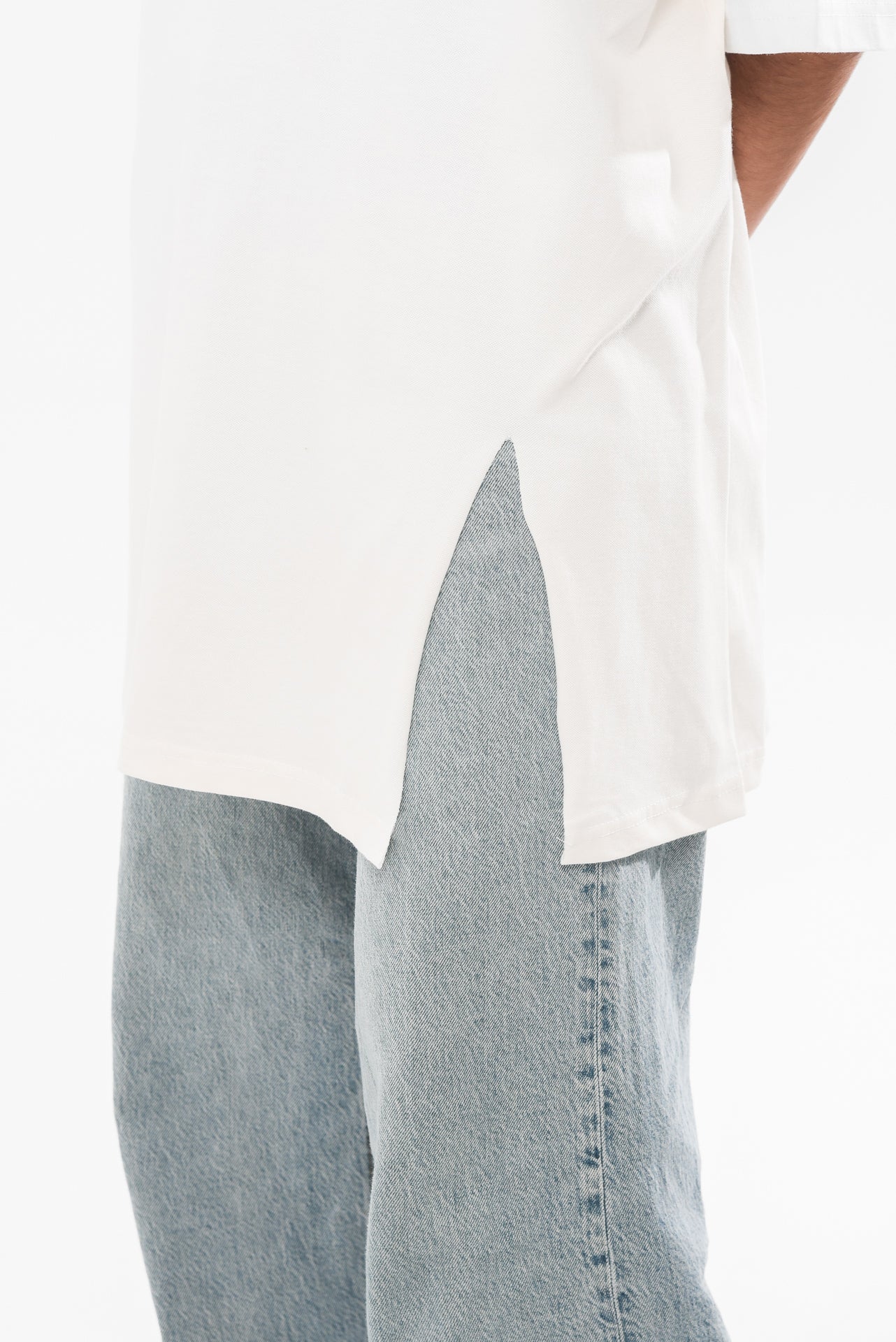 Cute AF - White Slit T-shirt