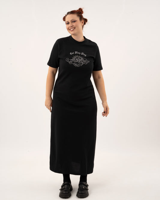 Eat Play Slay - Black Maxi Dress