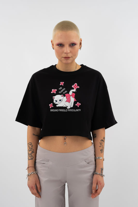 Too Clumsy - Crop T-shirt