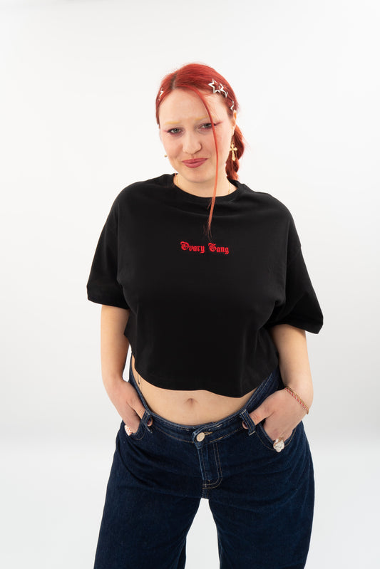 Petrify The Patriarchy  -  Black Crop T-Shirt