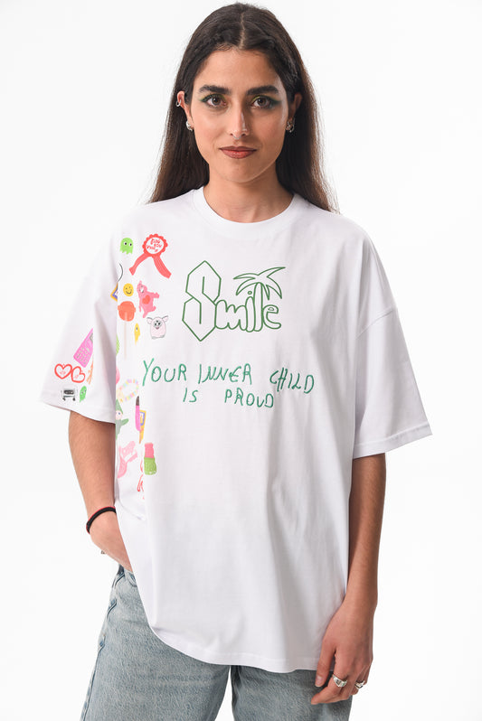 Inner Child  - Ovary Gang x Missy Merida White Tshirt