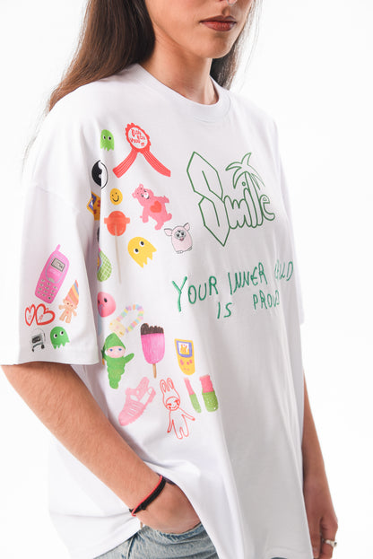 Inner Child  - Ovary Gang x Missy Merida White Tshirt