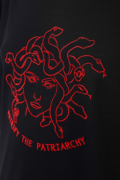 Petrify the Patriarchy -  Black Slit Tshirt