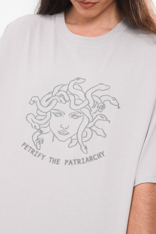 Petrify The Patriarchy - Grey Tshirt