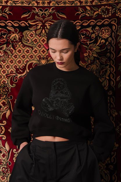 Matrioska - Black Crop Hoodie