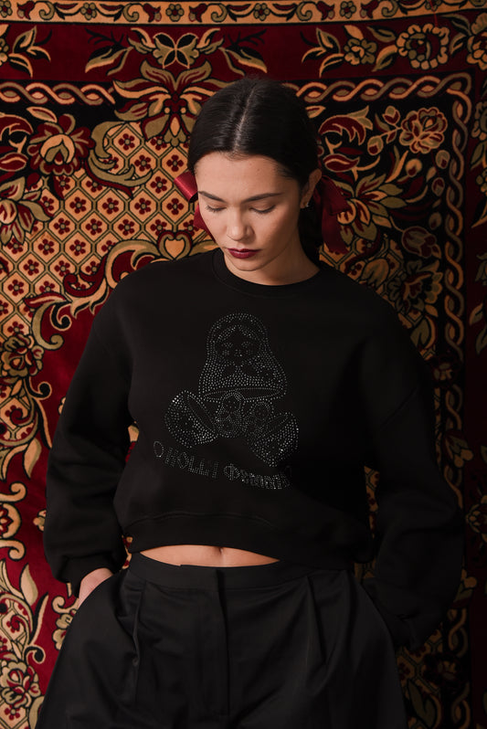 Matrioska - Black Crop Hoodie