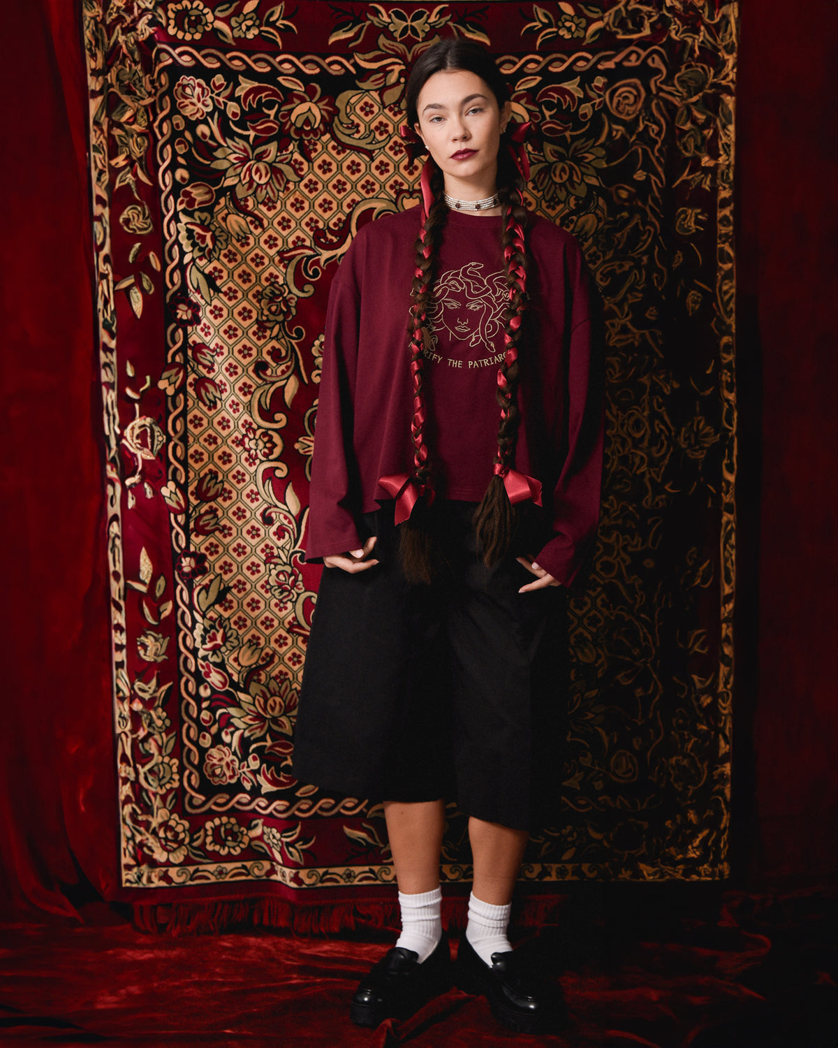 Petrify the Patriarchy - Bordeaux Longsleeve