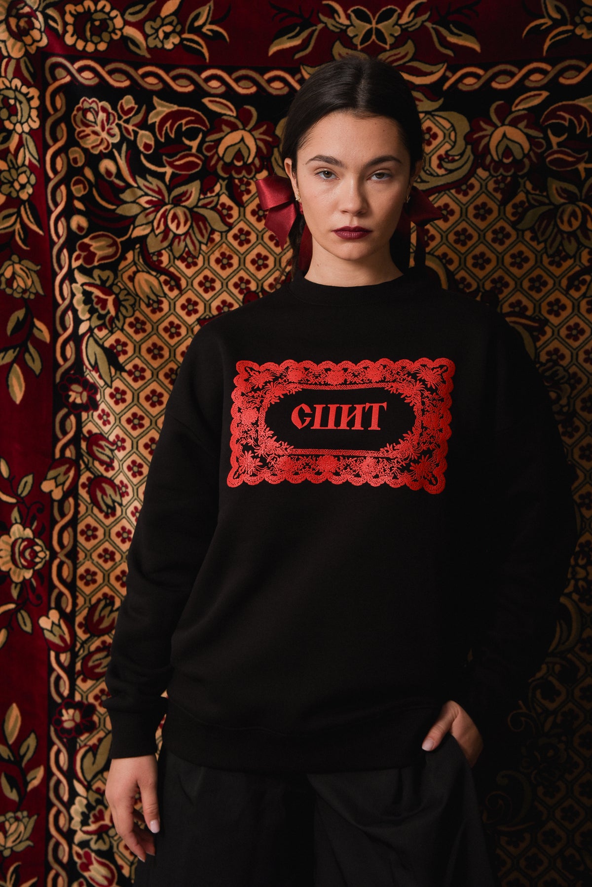 CUNT - Black Crewneck Hoodie