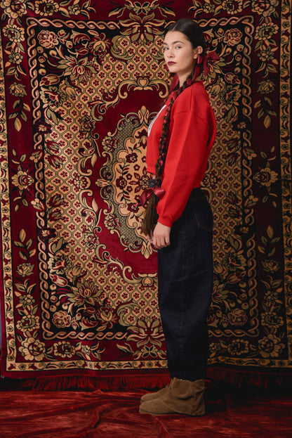 Vanka Stanka - Red Crop Hoodie