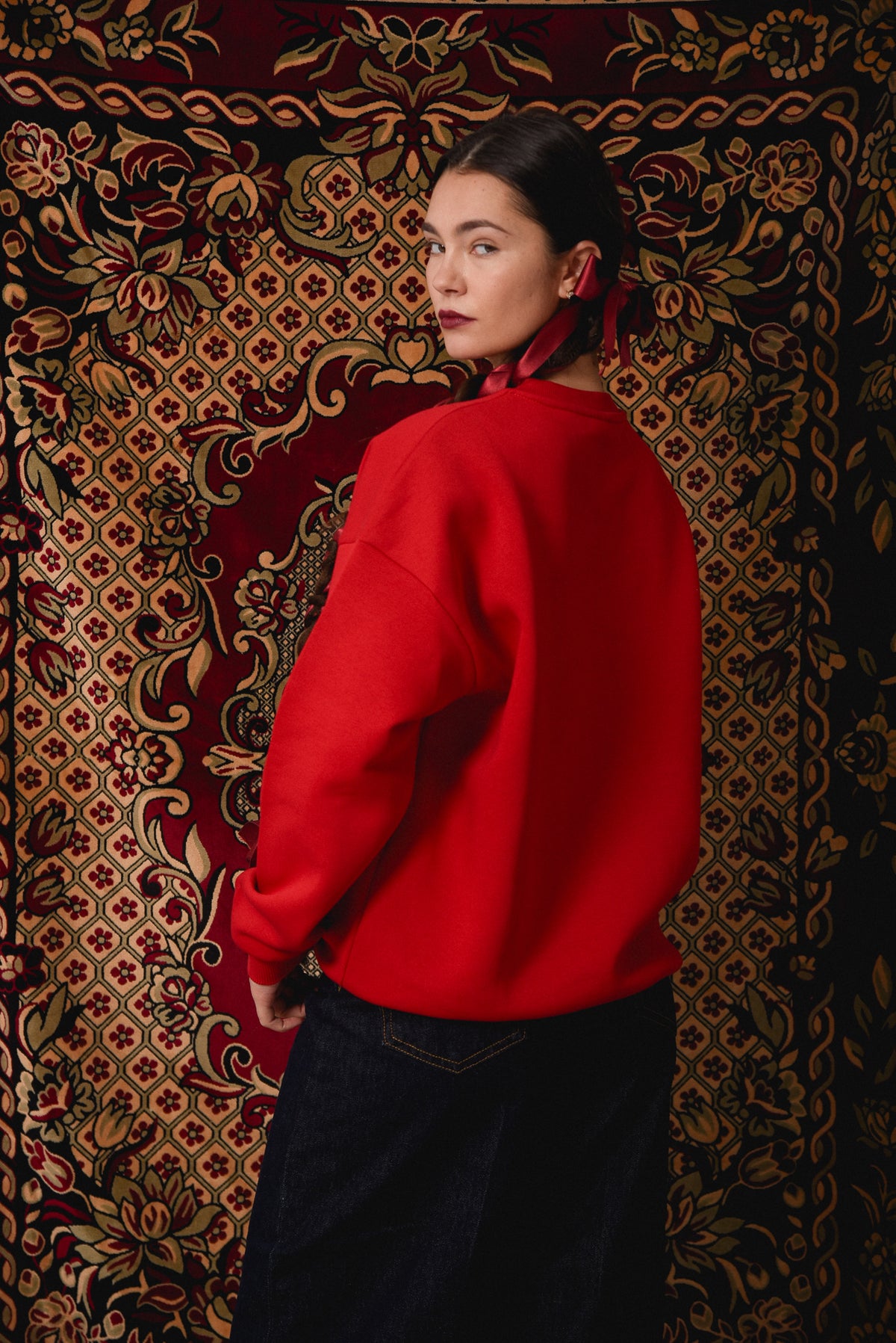 Holly Femme - Red Crewneck Hoodie