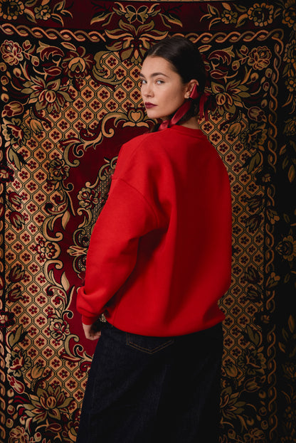 Holly Femme - Red Crewneck Hoodie