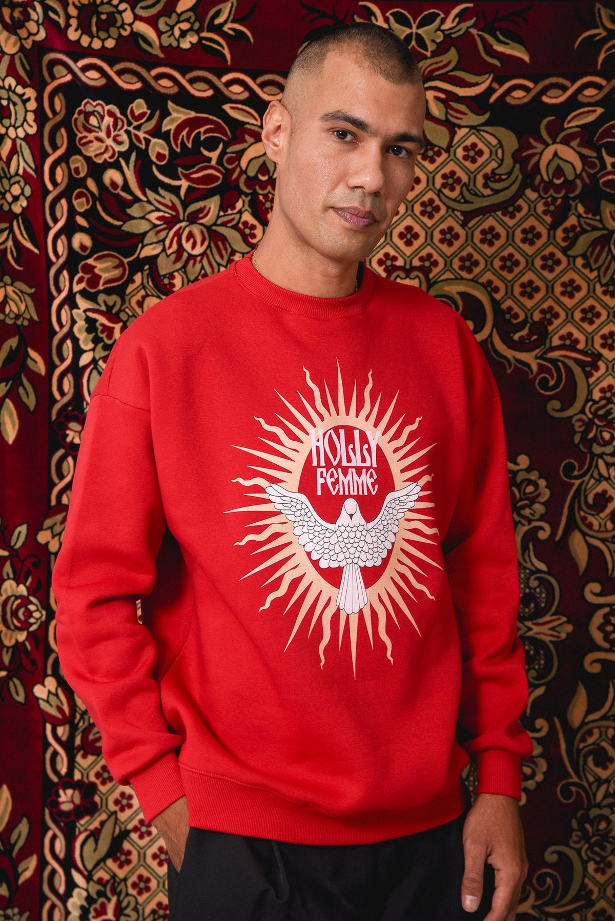 Holly Femme - Red Crewneck Hoodie
