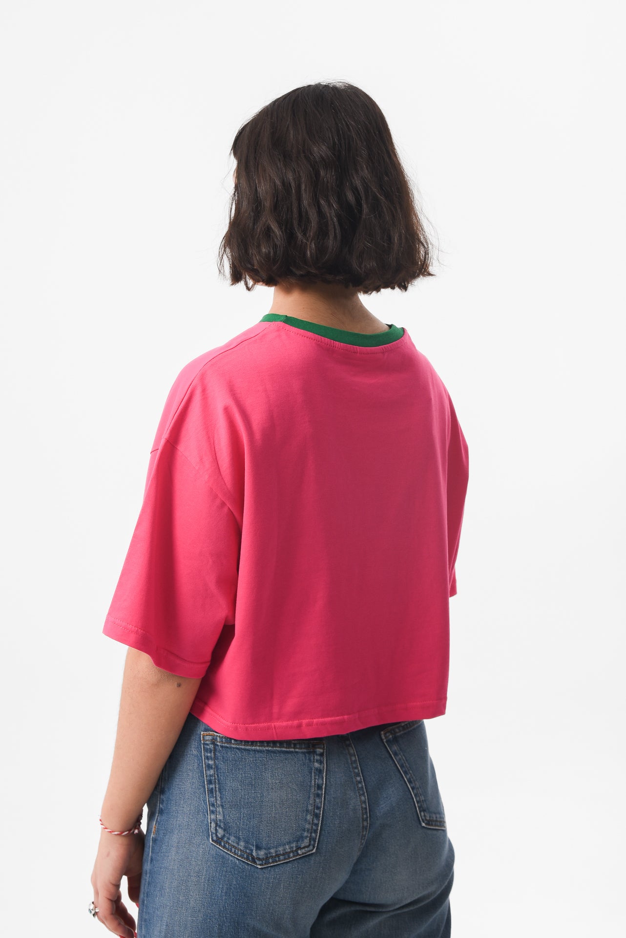 Cute AF -  Fuchsia Crop Tshirt