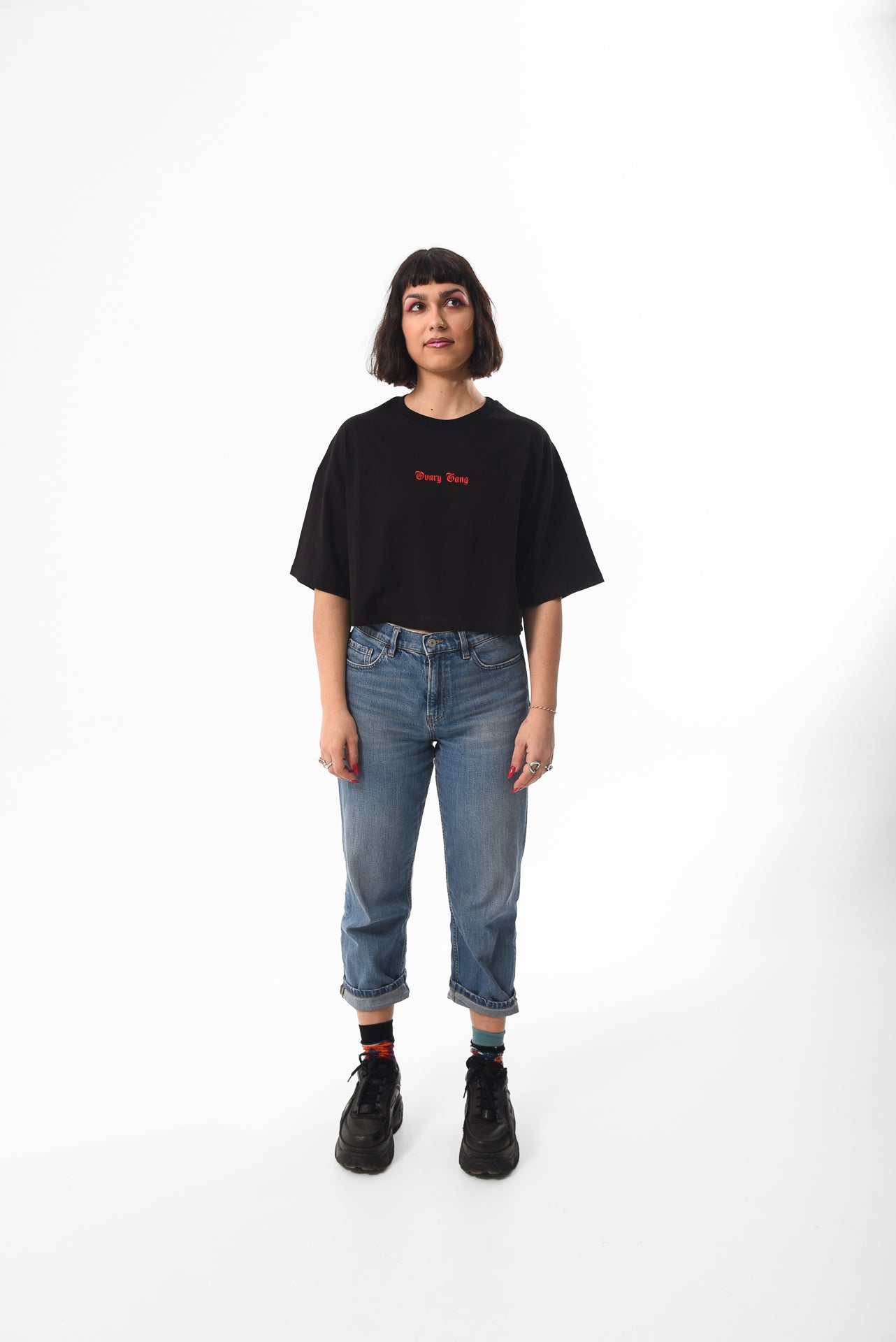 Petrify the Patriarchy -  Black Crop Tshirt