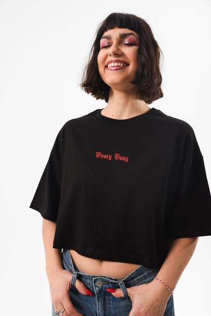 Petrify the Patriarchy -  Black Crop Tshirt