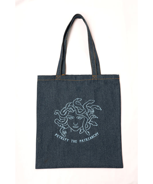 Petrify The Patriarchy - Denim Tote