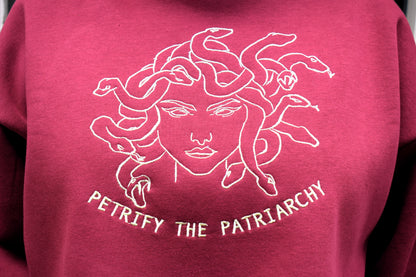 Medusa - Bordeaux Crop Hoodie